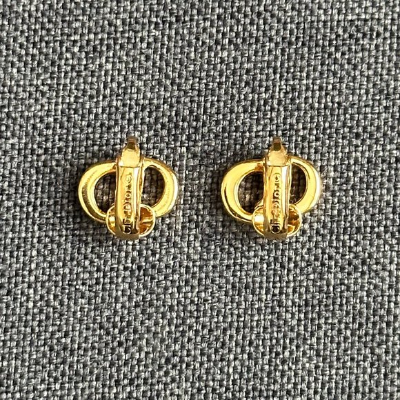 CHRISTIAN DIOR CD Logo Clip-On Earrings and Necklace Set (UNUSED) - Picture 9 of 13